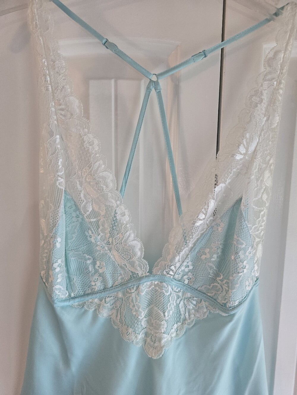 Jezebel Light Blue Lace-Trim Chemise With Adjustable Straps (NWT) - Picture 2 of 14